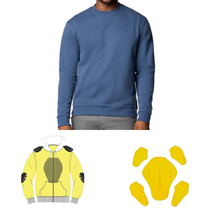 Sweat-shirt de moto unisexe à design personnalisé, protection CE niveau 2, col rond de haute qualité, 400 GSM, vêtements de sport imperméables - Product Image 2