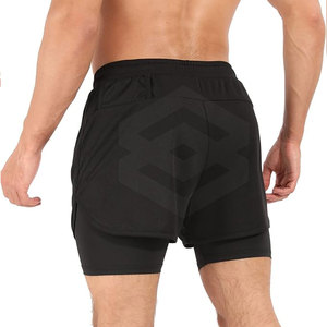 Latest Design Double <b>Layer</b> Athletic Shorts for Adult Size Pakistan Manufacture Men Double <b>Layer</b> Athletic Shorts - Product Image 3
