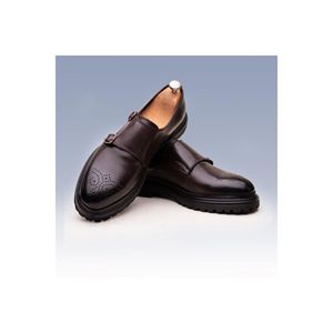 Scarpe classiche Breeze da uomo in vera pelle marrone - Product Image 6