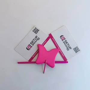 Wholesale GETUP BROSONS Pink Butterfly Shape Eyelash Mirror Precision Stainless Steel Tool Custom Logo Cardboard Packaging - Product Image 6