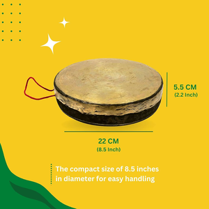 Cloche en laiton Cloche traditionnelle en bronze pour temple scolaire (diamètre de 8.5 pouces) avec décor de bâton de canne gratuit Cloche Calvin Handicraft - Product Image 4