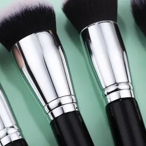 E-Layli Wholesale High Quality 1 Full Face Make-up Beauty Tools Black Wooden Handle Professional Makeup Brush Set