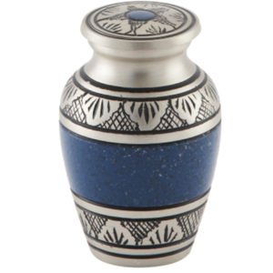Creative Silver & Blue Metal Cremation Urn Cremation Burial <b>Ashes</b> Urns Adult Human <b>Ashes</b> Funeral Suppliers In Reasonable Price - Product Image 1