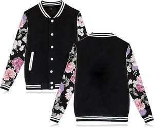 Chaqueta Universitaria Unisex de Béisbol, Chaqueta Bomber Informal, Cortavientos Ligero de Algodón y Poliéster, Estampado Puff, Lavada, Tallas XS a 6XL - Product Image 1
