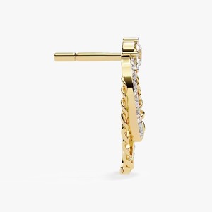 Fashionable Yellow <b>Gold</b> Earrings Peafowl Trellis Gemstone Drop EarFlower <b>Hoop</b> Diamond Sliver 925 Women Earrings - Product Image 2