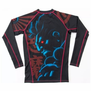 Logotipo personalizado al por mayor diseñe su propia sublimación impresa Jiu Jitsu Mma para hombres Bjj camisas Rashguard - Product Image 2