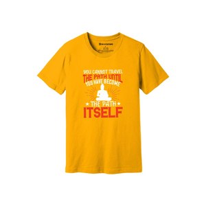 100% algodón camiseta informal 3D Buda temas impresión 12 opciones de color 160-180 pesado GSM diseño personalizable Logotipo de colocación - Product Image 1