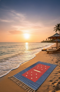 Alfombra de Felpa de Algodón Tejido, Reversible, Lavable a Máquina, Diseño Moderno, Rectangular, para Hogar, Camping, Viajes y Ejercicio - Product Image 4