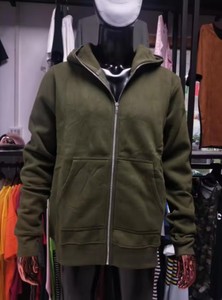 Logo personnalisé Sweat à capuche surdimensionné avec fermeture éclair pour hommes 100% coton lourd en noir-pour l'hiver - Product Image 4