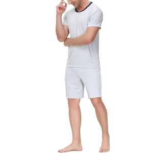 Ensemble T-shirts et shorts pour hommes 100% coton avec logo personnalisé Ensembles délavés à l'acide pour hommes - Product Image 4