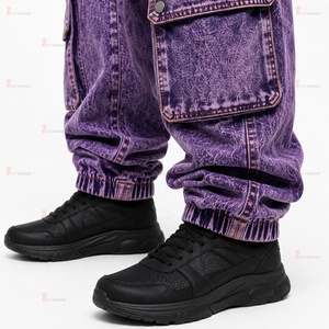 Wholesale Men's Denim <b>Cargo</b> Jeans Custom Logo Multi Pocket Casual Pants Utility Workwear <b>Trousers</b> Relaxed Fit Streetwear Private - Product Image 6