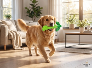 Ledu Squeaky Pea Pod – Jouet à mâcher pour chien en caoutchouc résistant - Product Image 3