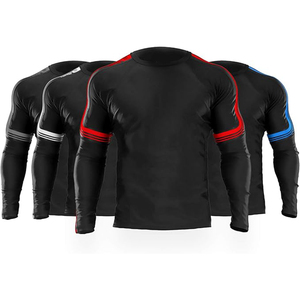 Impression multicolore de votre logo, Rash Guard de Jiu Jitsu Bjj à manches courtes, personnalisé - Product Image 1