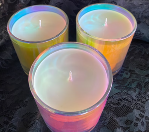 Pot à bougie en verre multicolore personnalisé avec couvercle en métal à prix abordable de l'Inde - Product Image 3