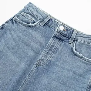 <b>Women's</b> High Quality Casual Straight Leg Canvas Winter <b>Jeans</b> with Customized Colors and Quick Dry Breathable Features - Product Image 3