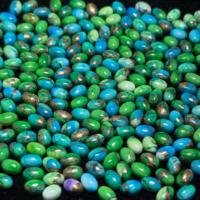 Saphir Kingman Ovale Naturel Vert Paon Cuivré de Qualité Supérieure AAA+ Taille Personnalisée 4x6 mm Cabochon Pierre Précieuse Libre pour Bijoux