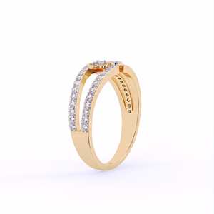 Anillo de Bodas de diamantes cultivados en laboratorio de 14K para mujer, ajuste de pavé brillante con estilo de hiedra PARA EL Día de San Valentín, anillos de diamantes altos - Product Image 6