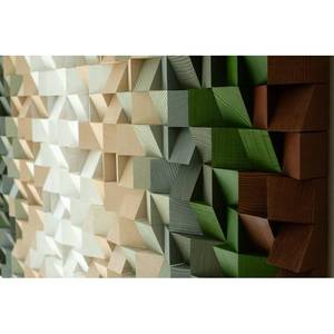 Décoration murale mosaïque en bois fait à la main Green Earth Accent mural unique et élégant - Product Image 6