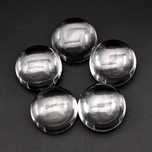 9X9MM AAA Topacio blanco natural Cabujón redondo Parte posterior plana Semi-Precioso calibrado Piedras preciosas sueltas Fabricación de joyas Lote al por mayor - Product Image 3