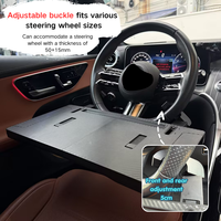 Tablette de volant 2-en-1 pour voiture, support d'ordinateur portable, organisateur de vide-espaces de siège universel pour voitures, camions, VTT, UTV, noir, vente en gros