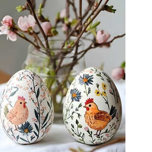 Décoration de Pâques élégante Oeuf en bois personnalisable en différentes tailles et couleurs Nouvelle arrivée - Product Image 6