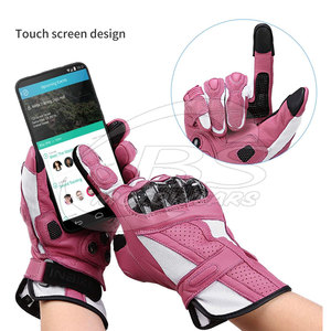 Gants de course de moto en plein air, gants en cuir de moto de couleur personnalisée de qualité supérieure - Product Image 4