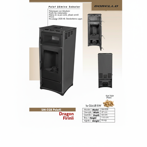 Fourneau/Brasero extérieur DORELLO SM030, design japonais, acier laminé à froid écologique, garantie 1 an, alimenté à des granulés Pruva - Product Image 1