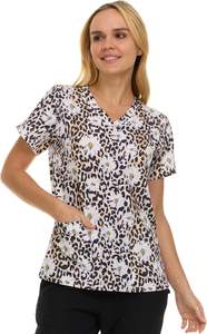 Uniformes de hospital de moda de cuatro bolsillos con cuello en V hechos a medida unisex, uniformes de enfermería con estampado de lona para mujer - Product Image 5