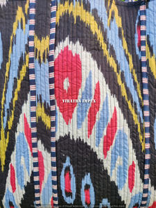 Sac fourre-tout réversible Boho fait à la main 100% coton écologique durable grand imprimé Animal floral multicolore robuste pour l'épicerie - Product Image 4