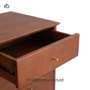 Armoire à chaussures moderne en teck massif, grande capacité, rangement simple, montage mural, villa, salon, hôtel - Product Image 5