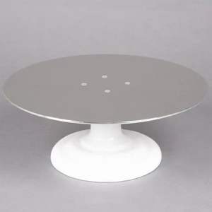 Support à gâteau rotatif fait main avec base en fonte et plateau en aluminium, style INS, pour outils de pâtisserie, accessoires de décoration, boîte - Product Image 1