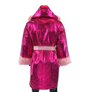 Fabricant OEM ODM de robes de boxe, robe de marche au ring à capuche en satin personnalisée, vêtements de boxe haut de gamme - Product Image 2
