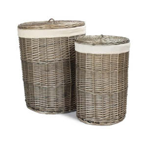 Panier à linge doublé de coton blanc antique paniers de rangement pliables au design moderne pour armoire de salle de bain en tissu fer plastique - Product Image 5