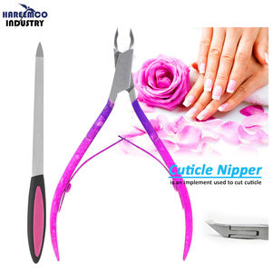 Lime à ongles double face en acier inoxydable pour manucure et pédicure, lame incurvée pour bébé, bords robustes, double lime pour cuticules - Product Image 1