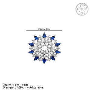 Bague d'éternité florissante en or et argent 18 carats élégante moderne classique avec incrustation technologie griffe réglage forme de numéro tendance - Product Image 4