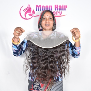 Approvisionnement en gros de cheveux humains indiens ondulés frontaux, 100% naturels, texture soyeuse, cuticule saine, prix d'exportation compétitif - Product Image 4