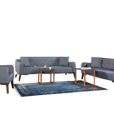 Jogo de sofá cinza capa de tecido conjunto de sofá 331 assento estofamento