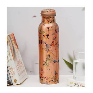 Botella de agua martillada de cobre puro 100% hecha a mano, la más popular en la India, a prueba de fugas y para agua hirviendo - Product Image 4