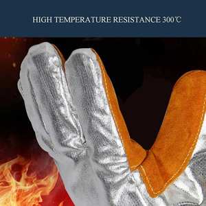 Gants de soudage de haute qualité en cuir pleine fleur avec paume et pouce renforcés pour une utilisation quotidienne en extérieur - Product Image 4