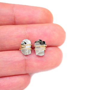 Boucles d'oreilles unisexes en argent sterling 925 avec pierre précieuse percée de cristal de diamant Herkimer - Product Image 3
