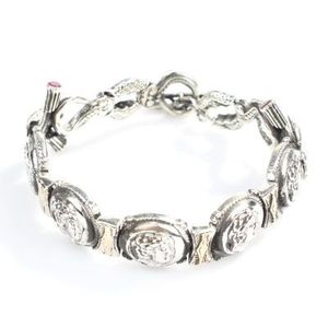 Bracelet en argent sterling 925 plaqué rhodium, motif géométrique religieux vintage, zircon tendance, idéal pour les cadeaux - Product Image 4