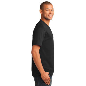 Camiseta de algodón con cuello en V para hombre, Camisetas Básicas de mezcla de algodón con cuello en V, camiseta Port & Company PC54V con cuello en V para hombre - Product Image 3