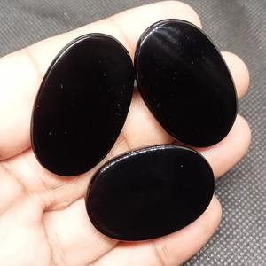 Cabujón de ónix negro natural de alta calidad de proveedor indio para trabajos y coleccionistas de energía de joyería artesanal - Product Image 1