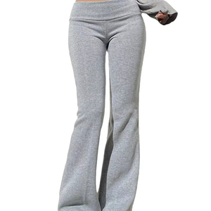 Casual Sexy básico sólido Flare pantalones Y2K Slim de cintura baja Boot Cut pantalones mujeres 2025 otoño primavera moda Streetwear señora - Product Image 1