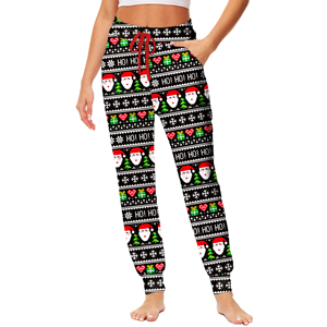 Haut de gamme noël pantalons de survêtement femmes 2025 cordon noël pantalons de survêtement doux Polyester confortable moderne vacances tenue - Product Image 5