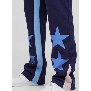 Pantalones Deportivos Acampanados para Hombre, Mezcla de Poliéster/Algodón, Corte Holgado, Cierre con Cordón, Estilo Urbano Informal - Product Image 5