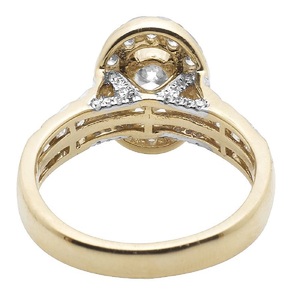 <b>Iced</b> Out Jewelry 925 Silver Elegant Round Halo Moissanite Engagement Luxury Design <b>Ring</b> Gift For Women - Product Image 4