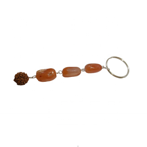 natural stone Red carnelian Cube quartz Rudraksha <b>Keychain</b> Healing Gemstone crystal <b>Keychain</b> healing Wholesaler - Product Image 3