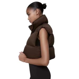 Veste matelassée sans manches pour homme, vente chaude, coupe courte, épaisse, respirante, coupe-vent, logo frontal, hiver - Product Image 1