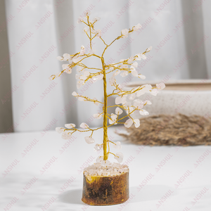 Árbol de cristal curativo de cuarzo rosa de diseño artesanal con 100 chips para decoración del hogar a precio de mayoreo - Product Image 5